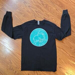 Rhino Sagittarius Long black tee size small